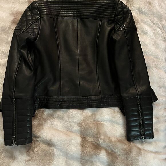 Boden Jacket Black 100% Leather Moto Biker Asymmetrical Zipper Size 4 EUC Gorg - Picture 16 of 16